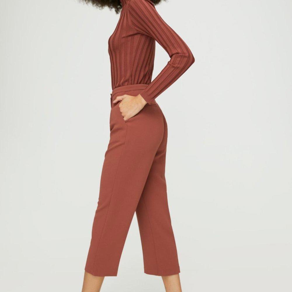 Aritzia Babaton Topher Pant Cropped high-rise trouser -  4 - Picture 3 of 10
